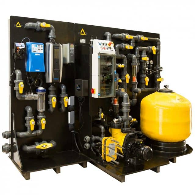 Pressurized Media Skid Filtration System for Swimming Pools & Waterparks